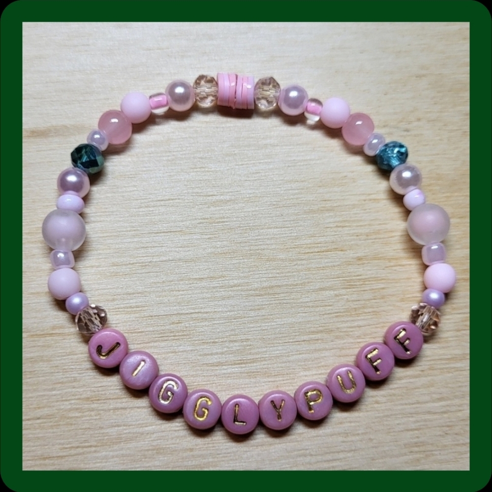 Jigglypuff- Friendship Bracelet, Multiple Sizes Available